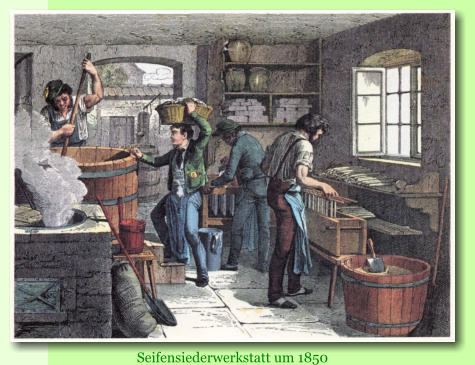 Seifensiederwerkstatt um 1850