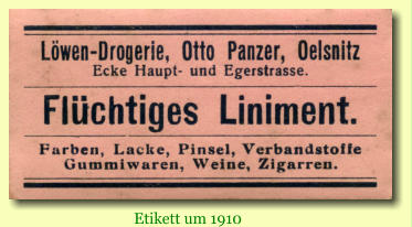 Etikett um 1910