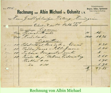 Rechnung von Albin Michael